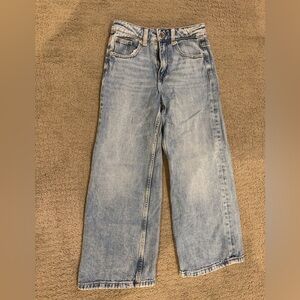 Zara Girls Light Blue Wide Leg Crop Size 8